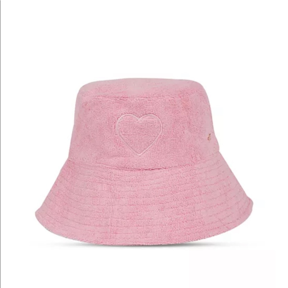 Jocelyn French Terry Reversible Bucket Hat - Pink